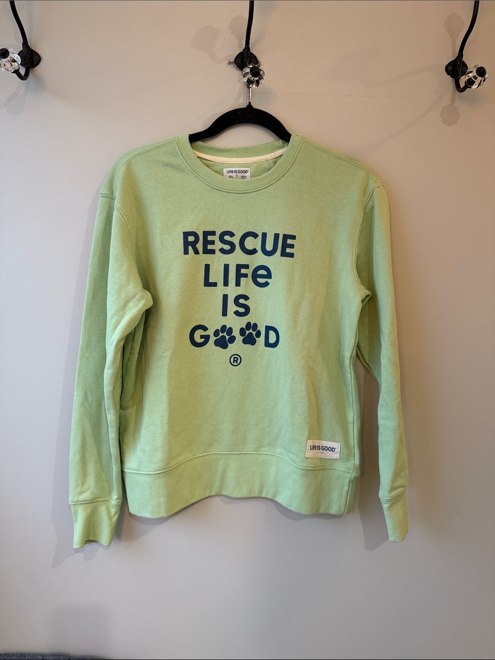 Life Is Good Mint Green 'Rescue Life Is Good' Crewneck Sweatshirt